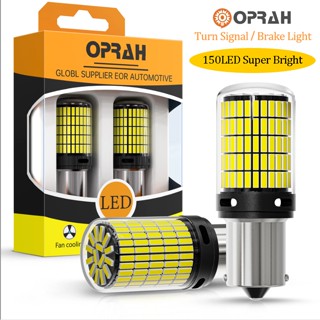 【2 ชิ้น】หลอดไฟเลี้ยว LED 1156 PY21W 1157 BAY15D P21/5W 150LED 4014 SMD 7440 7443 W21/5W 12V สําหรับรถยนต์