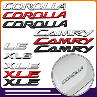 สติกเกอร์โลโก้โลหะ สําหรับติดตกแต่งรถยนต์ Toyota Corolla Camry LE XLE