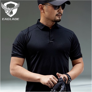 Eaglade เสื้อโปโลยุทธวิธี สําหรับผู้ชาย IXP สีดํา