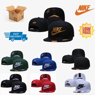 หมวกฮิปฮอป Nike Snapback หมวกผู้ชายผู้หญิง Topi เย็บปักถักร้อยกีฬากลางแจ้งหมวกที่มีสายรัดปรับได้
