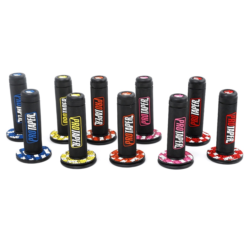 ProTaper 7/8" Handlebar Grips – Red, For Dirt Bikes, Pit Bikes, ATVs, Scooters – Left 22mm, Right 24mm