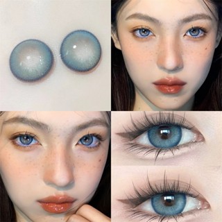 Hazelnut Barbie Blue2 คอนแทคเลนส์สายตาสั้น ขนาดใหญ่ สีฟ้า สําหรับแต่งหน้า แต่งตา นักเรียน