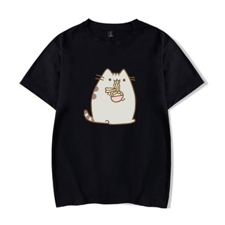 Lazy Cat เสื้อยืดแขนสั้น ผ้าฝ้าย พิมพ์ลายแมวขี้เกียจ สไตล์ฮิปฮอป สตรีท ขนาดใหญ่พิเศษ สําหรับผู้ชาย และผู้หญิง ไซซ์ Extra Big Size S-6XL 1436E