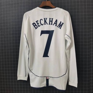 เสื้อกีฬาแขนสั้น ลายทีมชาติฟุตบอลอังกฤษ Beckham OWEN GERRARD 2002 ชุดเยือน สีขาว สําหรับผู้ชาย ไซซ์ S - 2XL
