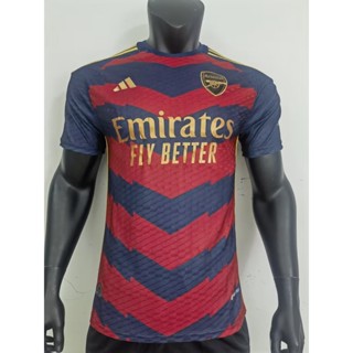 [Player Version] 2324 ใหม่ Arsenal Away เสื้อเชิ้ตแขนสั้น ลายฟุตบอล สีเขียวขุ่น คุณภาพสูง