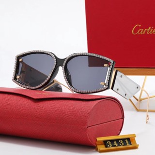 Cartier 2023 ใหม่ แว่นตากันแดด แบรนด์หรู สําหรับผู้ชาย ผู้หญิง 3431