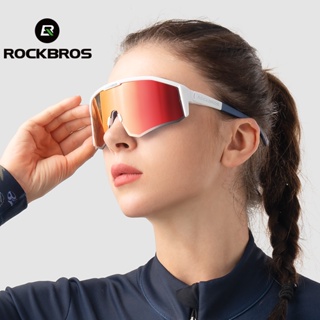 Rockbros แว่นตาขี่จักรยาน เลนส์โพลาไรซ์ สีสันสดใส สายตาสั้น ผู้ชายและผู้หญิง ลมแตก ทราย ขี่จักรยาน วิ่ง กีฬากลางแจ้ง แว่นตา
