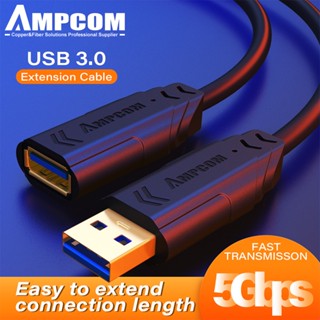 Ampcom สายเคเบิลต่อขยาย USB 3.0 สําหรับคีย์บอร์ด เมาส์ ตัวผู้ เป็น A ตัวเมีย