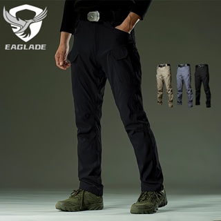 Eaglade กางเกงคาร์โก้ยุทธวิธี สําหรับผู้ชาย สีดํา Ix7