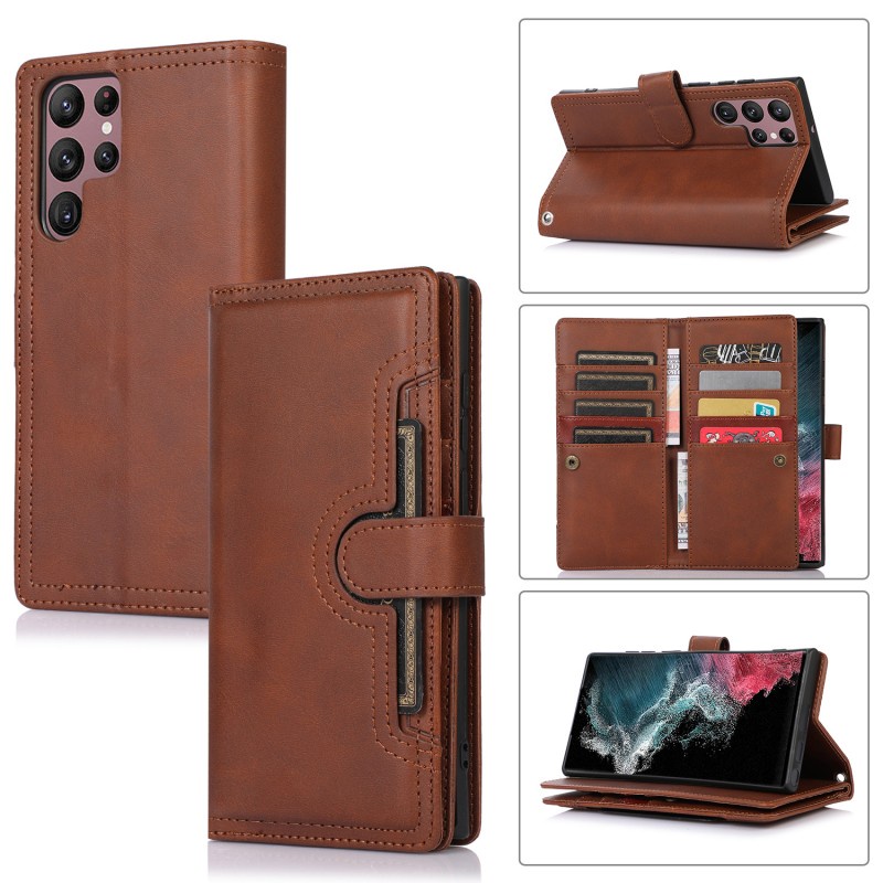 เคสโทรศัพท์หนัง-pu-ฝาพับ-พร้อมช่องใส่บัตร-และสายคล้อง-สําหรับ-samsung-galaxy-s23-s22-s21-s20-ultra-plus-note-20-ultra
