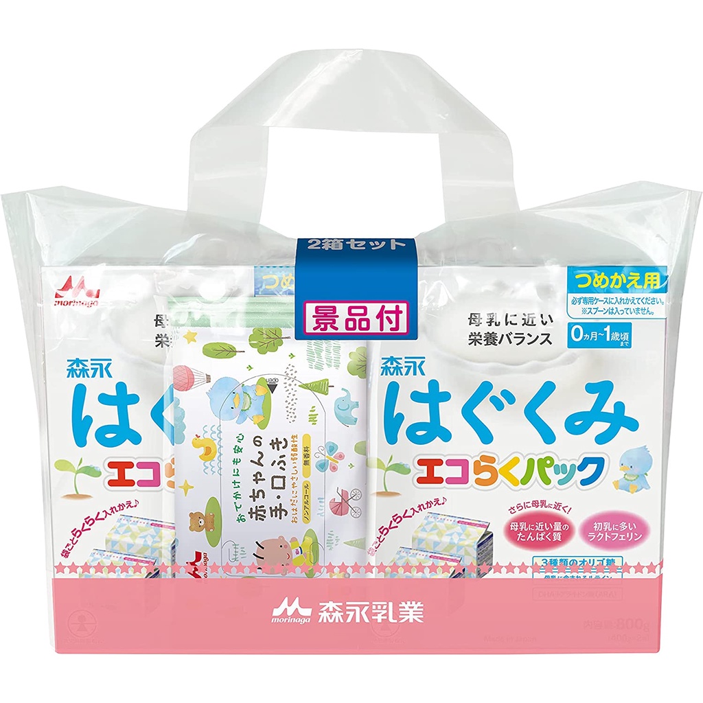 ส่งตรงจากญี่ปุ่น Morinaga Hagukumi Eco Raku แพ็กรีฟิล 1600 กรัม (400 ...