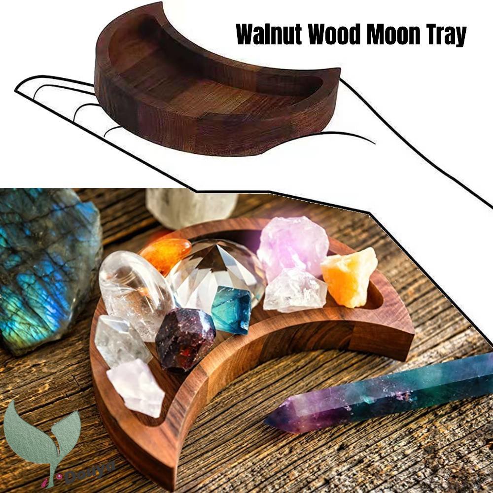 Crescent Moon Tray - Crystal Tray Display for Moon Stones & Essential ...