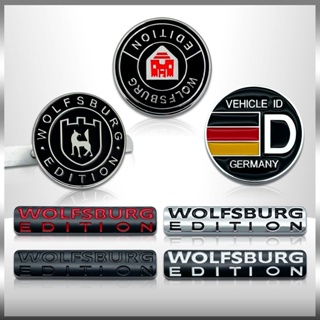 สติกเกอร์โลหะ ลายโลโก้ VW WOLFSBURG EDITION สําหรับตกแต่งรถยนต์