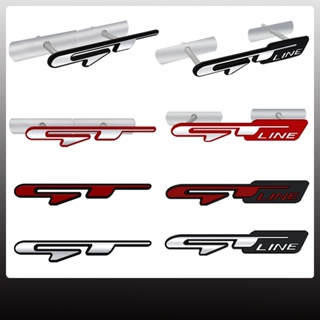 สติกเกอร์โลโก้โลหะ 3D GT GT Line Emblem สําหรับติดกระจังหน้ารถยนต์ Kia K3 K5 KX5 Sportage Rio Peugeot GT RCZ 508