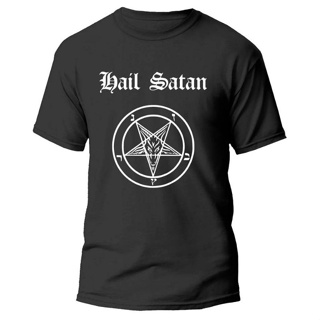 เสื้อยืด ลาย HAIL SATAN PENTAGRAM