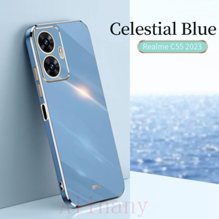 เคส Realme C55 เคสซิลิโคน Shockproof Soft Silicone Electroplating Back Cover Case Realme C55 C 55 Phone Casing