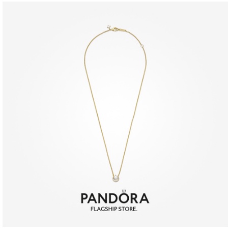 pandora-สร้อยคอ-ชุบทอง-14k-จี้ทรงกลม