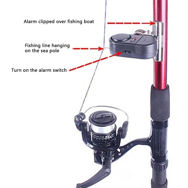 cunda-อุปกรณ์แจ้งเตือนเมื่อปลากินเบ็ด-fishing-alarm-bell-สัญญาณเตือนตกปลาอิเล็กทรอนิกส์-ไฟ-กระดิ่งแจ้งเตือนปลากินเบ็ดไฟฟ้า-แบบมีเสียงเตือน-สําหรับตกปลา-อุปกรณ์แจ้งเตือนปลากินเหยื่อไฟฟ้า-ใช้แบตเตอรี่-ส