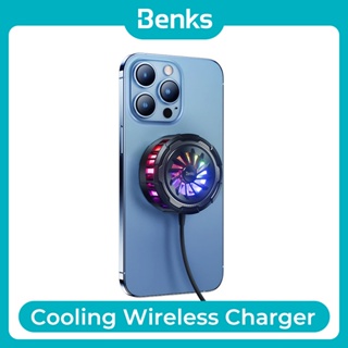 ภาพหน้าปกสินค้า[Benks Official] Benks W07 พัดลมระบายความร้อนไร้สายมีไฟ Led สําหรับ AP Phone 12 13 14 Series Magnetic Wireless Charger Game Fan ที่เกี่ยวข้อง