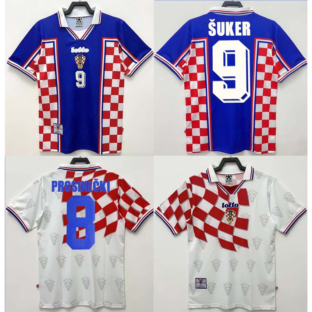 เสื้อกีฬาแขนสั้น-ลายทีมฟุตบอล-croatia-modic-mayer-croatie-gvardiol-kovacic-suker-brozovic-1998-สไตล์เรโทร-สําหรับผู้ชาย