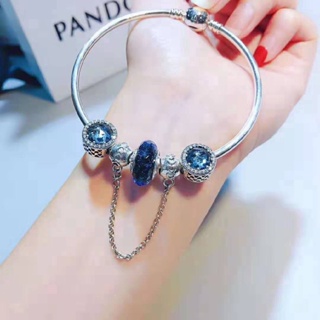 ขายดี ใหม่ ชุดเครื่องประดับ สร้อยข้อมือ PAN Dazzle blue love bstz126 พร้อมกล่องของขวัญวันเกิด ASS6688