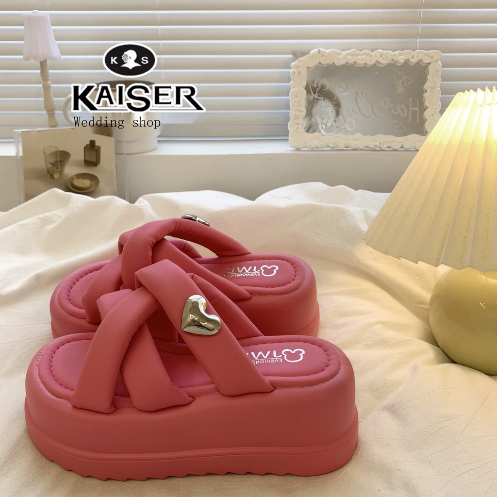 caesar-kaiser-รองเท้าแตะมัฟฟิน-พื้นหนา-เหมาะกับเดินชายหาด-สําหรับผู้หญิง