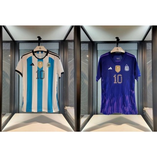 เพชรฝังพิมพ์ !!!!เสื้อกีฬาแขนสั้น ลายทีมชาติฟุตบอล ARGENTINA 2022 2023 ชุดเหย้าและเยือน สําหรับผู้ชาย