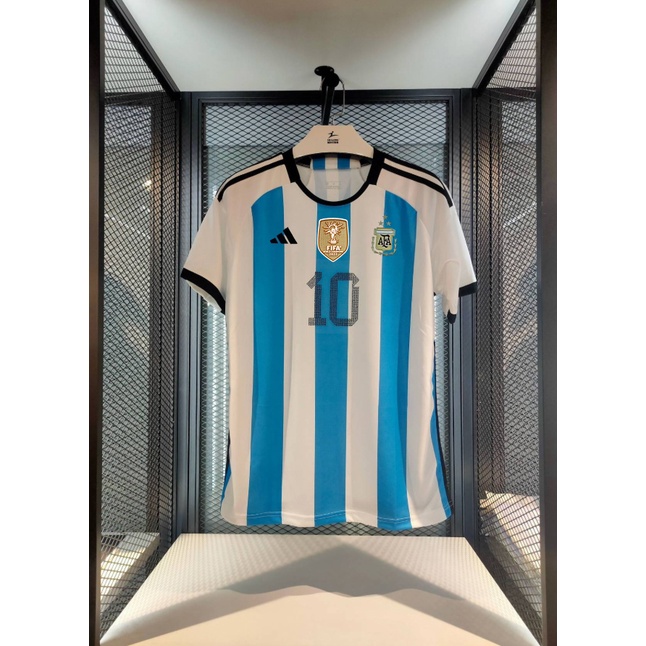 เพชรฝังพิมพ์-เสื้อกีฬาแขนสั้น-ลายทีมชาติฟุตบอล-argentina-2022-2023-ชุดเหย้าและเยือน-สําหรับผู้ชาย