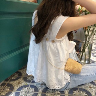 เสื้อกั๊ก คอสี่เหลี่ยม ทรงหลวม สไตล์เกาหลี และญี่ปุ่น สําหรับผู้หญิง