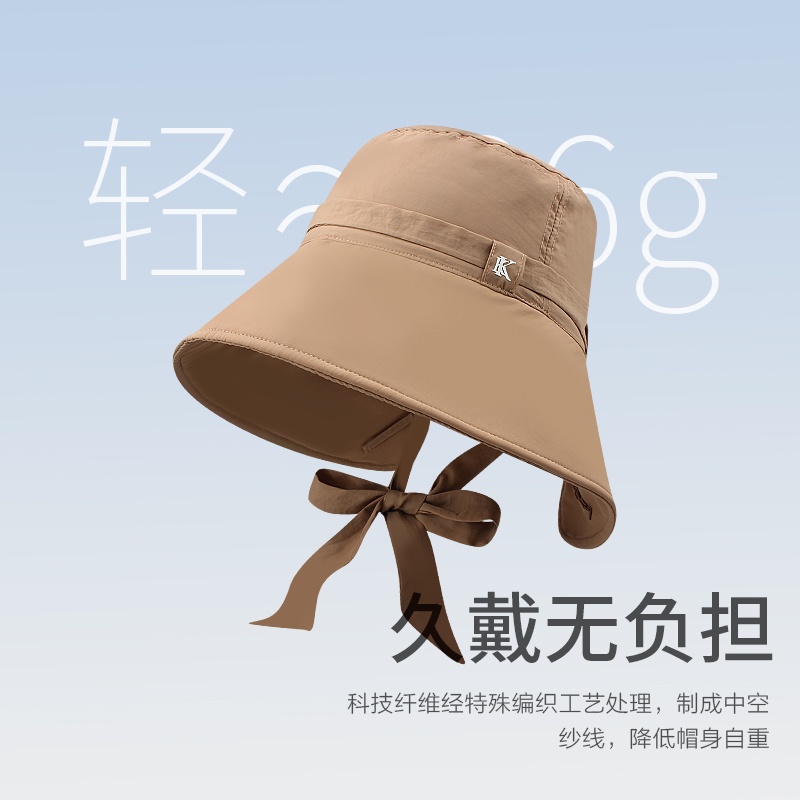 หมวกบักเก็ต-ประดับริบบิ้น-ป้องกันรังสีอัลตราไวโอเลต-แฟชั่นฤดูร้อน-สไตล์เกาหลี-สําหรับผู้หญิง