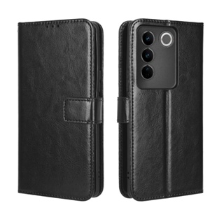 Vivo V27 5G เคส Leather Case เคสโทรศัพท์ Stand Wallet Vivo V27 V 27 เคสมือถือ Cover