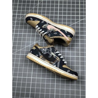 Newtravis Scott x DUNK SB low "Jackboys" รองเท้าผ้าใบลําลอง เหมาะกับการวิ่ง CT5053-001