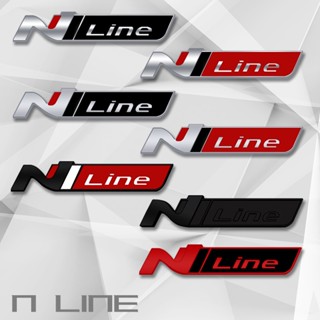 สติกเกอร์โลโก้ N Line Nline Emblem สําหรับติดตกแต่งรถยนต์ Hyundai I20 I30 Kona Tucson Sonata Elantra Veloster Fender