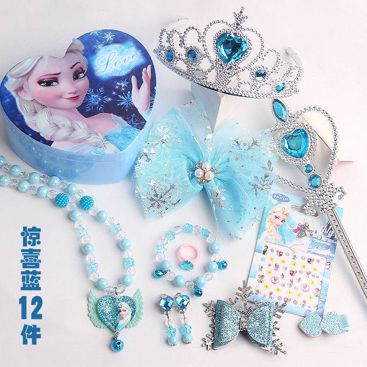 มงกุฎเจ้าหญิง-ชุดสร้อยคอเด็ก-frozen-magic-wand-crown-elsa-headdress-princess-hair-ornament-little-girl-birthday-crown