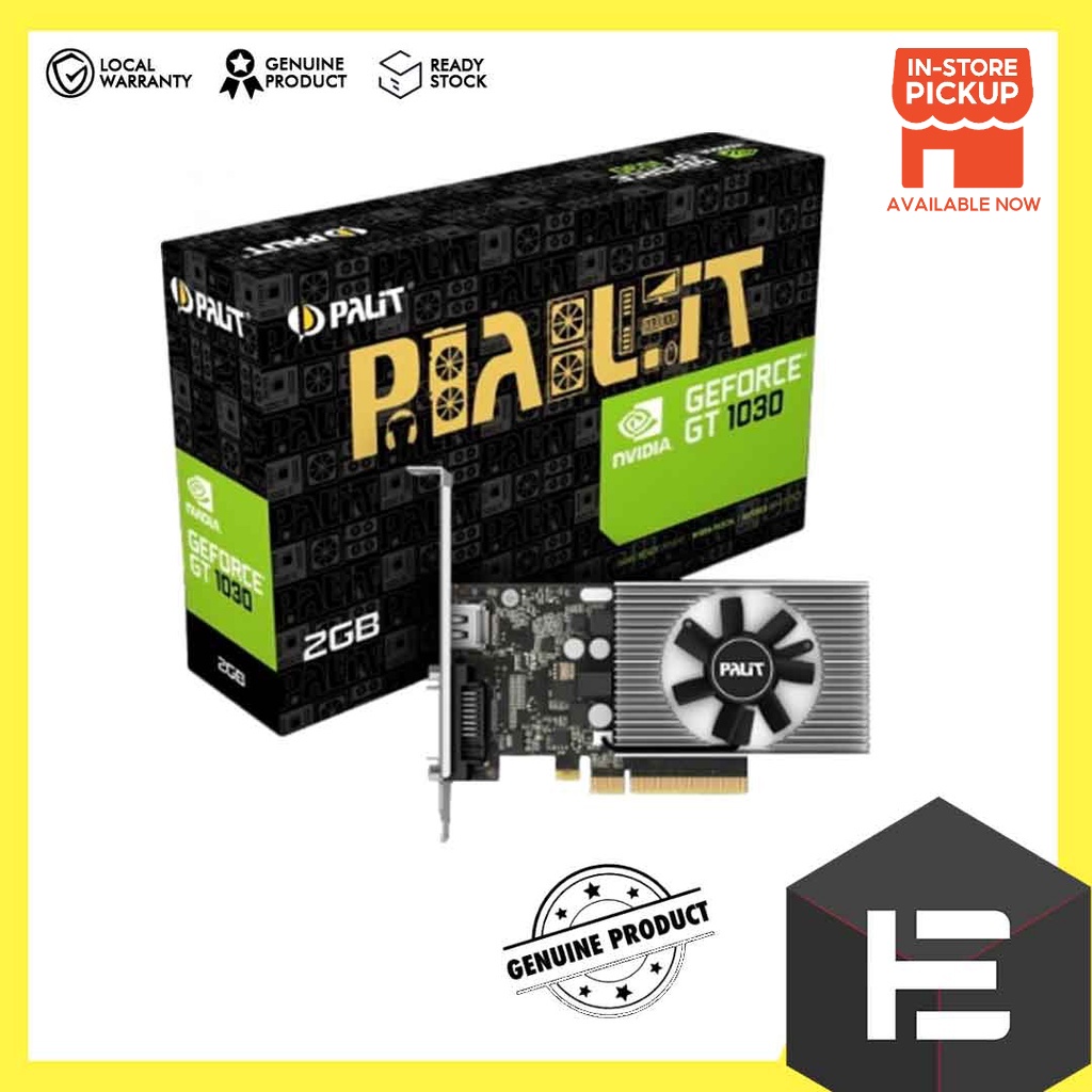 Palit GeForce GT1030 2GB DDR4 (NEc)103000646-1082F ) | Shopee Thailand