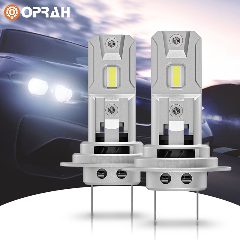 2-ชิ้น-oprah-หลอดไฟหน้ารถยนต์-led-h7-18000lm-3570-smd-ไร้สาย-ขนาดเล็ก-6000k