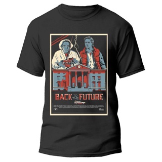 เสื้อยืด พิมพ์ลายภาพยนตร์ BACK TO THE FUTURE