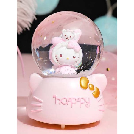 ไขลานกล่องดนตรี-กล่องดนตรี-น่ารัก-hello-kitty-kt-cat-snowflake-music-box-กล่องดนตรี-crystal-ball-เครื่องประดับสาวน้อยของขวัญวันเกิดเด็ก