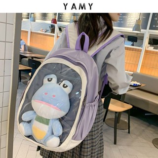 สินค้าใหม่ กระเป๋าเป้สะพายหลัง กระเป๋านักเรียน ลําลอง สีโปร่งใส เหมาะกับฤดูร้อน และฤดูหนาว สําหรับเด็กผู้หญิง