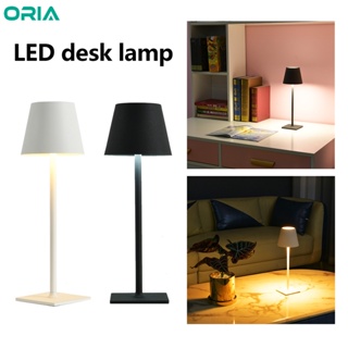 Oria โคมไฟตั้งโต๊ะ LED ไร้สาย ชาร์จ USB สําหรับห้องนอน สํานักงาน ร้านอาหาร