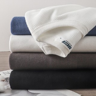 【พร้อมส่ง ขนาด M-5XL】เสื้อเชิ้ตวาฟเฟิล แขนสั้น ลําลอง ทรงหลวม โอเวอร์ไซซ์ สีพื้น แฟชั่นฤดูร้อน สไตล์เกาหลี สําหรับผู้ชาย
