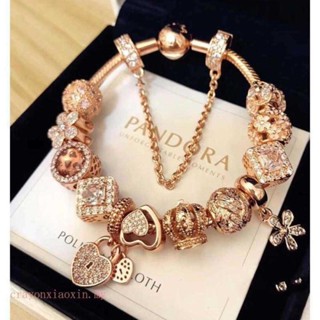 ขายดี ใหม่ พร้อมส่ง PAN_bracelet_ สร้อยข้อมือ จี้ลูกปัด สีชมพูกุหลาบ ขนาด A3 สําหรับผู้หญิง #66 Ci686 บูติก ASS6688