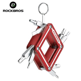 Rockbros 8-in-1 เครื่องมือไขควง หกเหลี่ยม สําหรับซ่อมแซมจักรยานเสือภูเขา