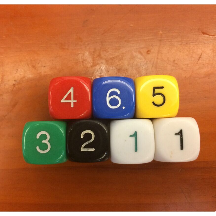 Yixi 16MM Number Dice 1-6 (ไม่ใช่พืช) Dungeons and Dragons D6 ตะแกรง ...