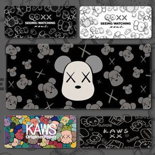 mouse pad แผ่นรองเมาส์ Sesame Street Mouse Pad KAWS แผ่นรองโต๊ะทนสิ่งสกปรกหนาขนาดใหญ่เสื่อสํานักงานเสื่อโต๊ะหอพักเกมคีย์บอร์ดแผ่นหนา