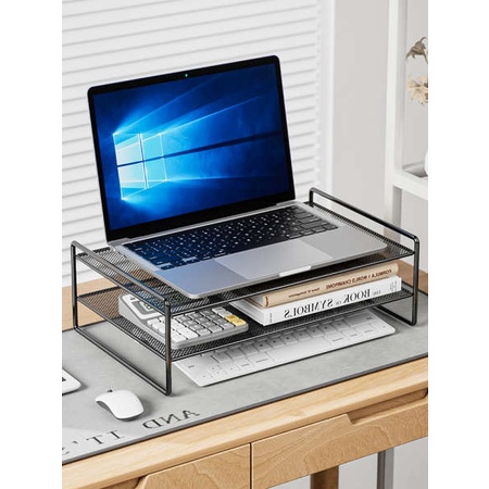 ขาตั้งโน๊ตบุ๊ค-จอคอมพิวเตอร์-elevated-rack-notebook-cooling-stand-desktop-screen-base-bracket-desk-desktop-shelf