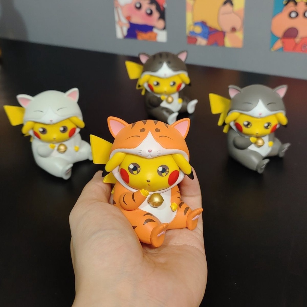[เครื่องประดับเล็ก ๆ น้อย ๆ น่ารัก] โปเกมอน Pikachu cos Bell Cat Pokemon Pokémon รถสํานักงาน