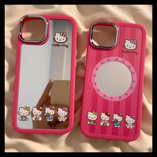 เคสโทรศัพท์มือถือ ซิลิโคนนิ่ม ลายการ์ตูน พร้อมกระจก สําหรับ Iphone 14promax Apple 13 12Promax 11