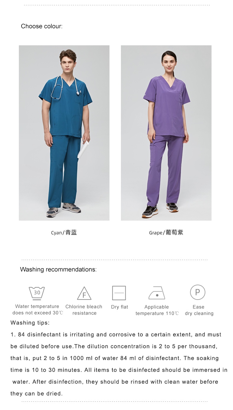 ภาพประกอบคำอธิบาย Anno ชุดขัดผิว พร้อมสแปนเด็กซ์ โรงพยาบาล ทํางาน พยาบาล เครื่องแบบทางการแพทย์ ผ้ายืด คุณภาพ ชุดผ่าตัด เสื้อผ้าทันตกรรม สําหรับทุกเพศ