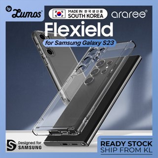 Araree Samsung Galaxy S23 / S23 Plus / S23 Ultra Series ยืดหยุ่น นิ่ม ใส สีดํา เคสป้องกัน